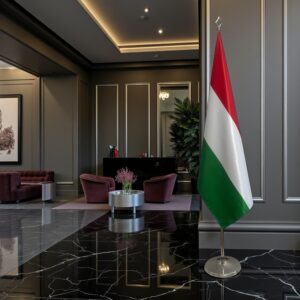 drapeau Hongrie sur hampe