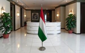 drapeau Hongrie sur hampe