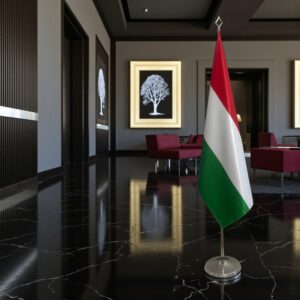 drapeau Hongrie sur hampe