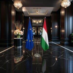 drapeau Hongrie et UE