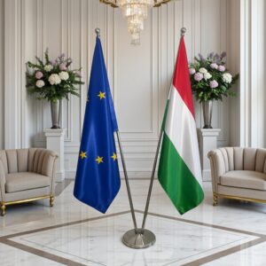 drapeau Hongrie et UE