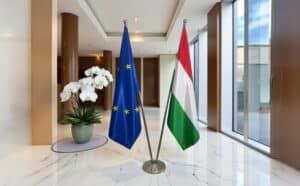drapeau Hongrie et UE