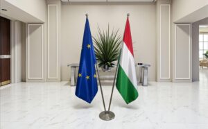 drapeau Hongrie et UE