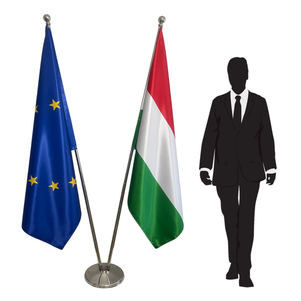 drapeau hongrie sur hampe