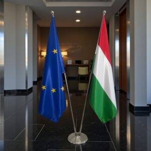 drapeau Hongrie et UE