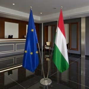 drapeau Hongrie et UE