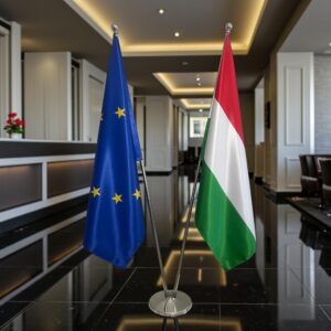 drapeau Hongrie et UE