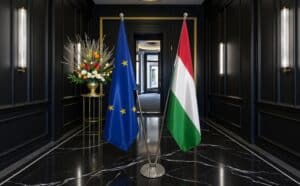drapeau Hongrie et UE