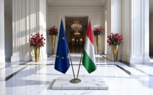 drapeau Hongrie et UE