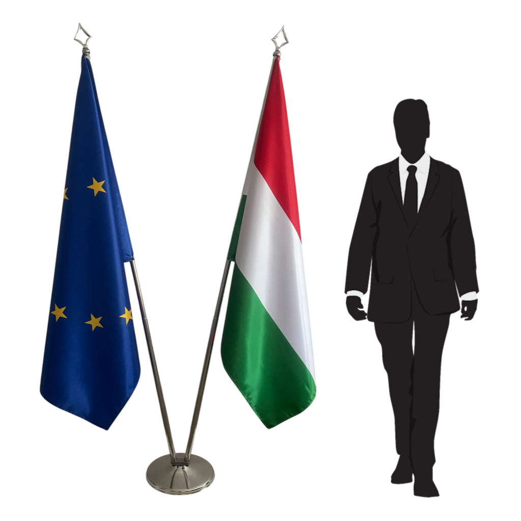 drapeau hongrie sur hampe