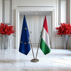 drapeau Hongrie et UE