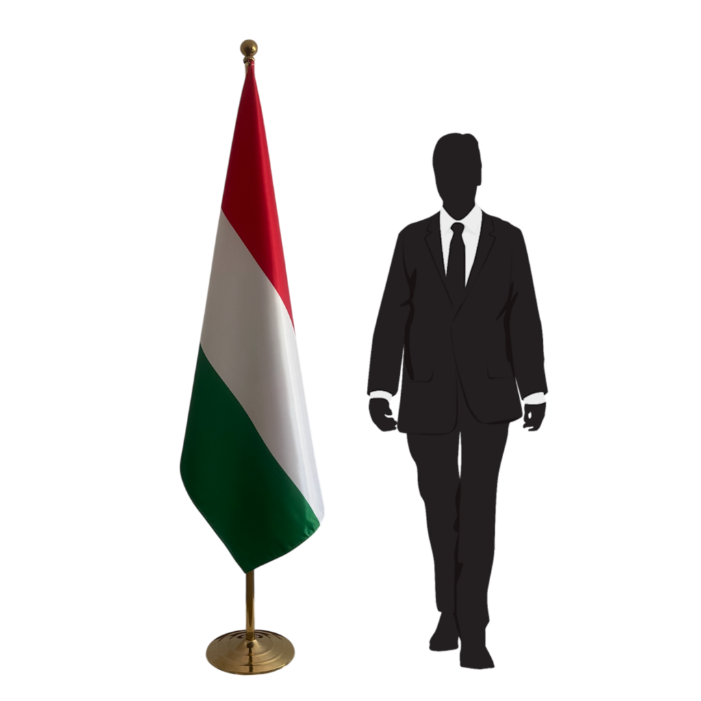 drapeau hongrie sur hampe