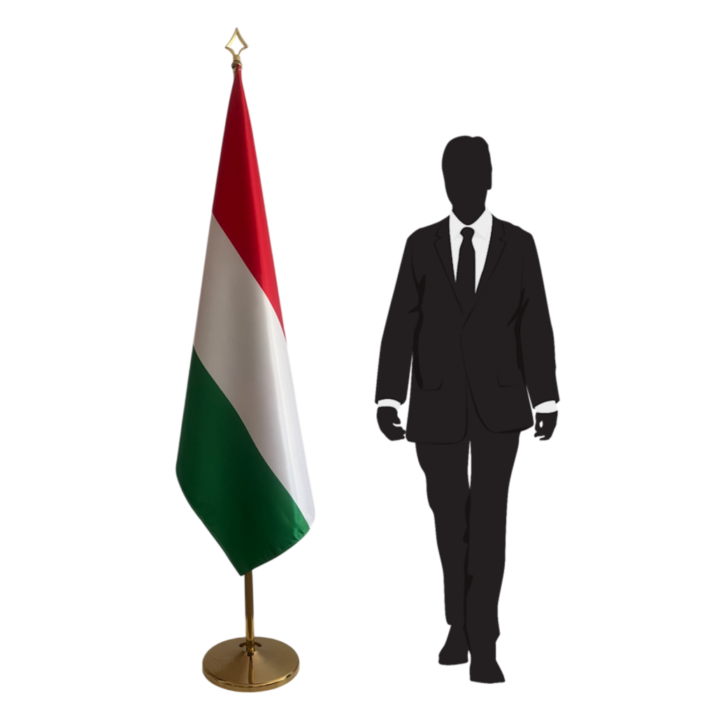 drapeau hongrie sur hampe