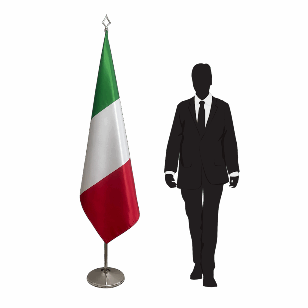 drapeau italie sur hampe