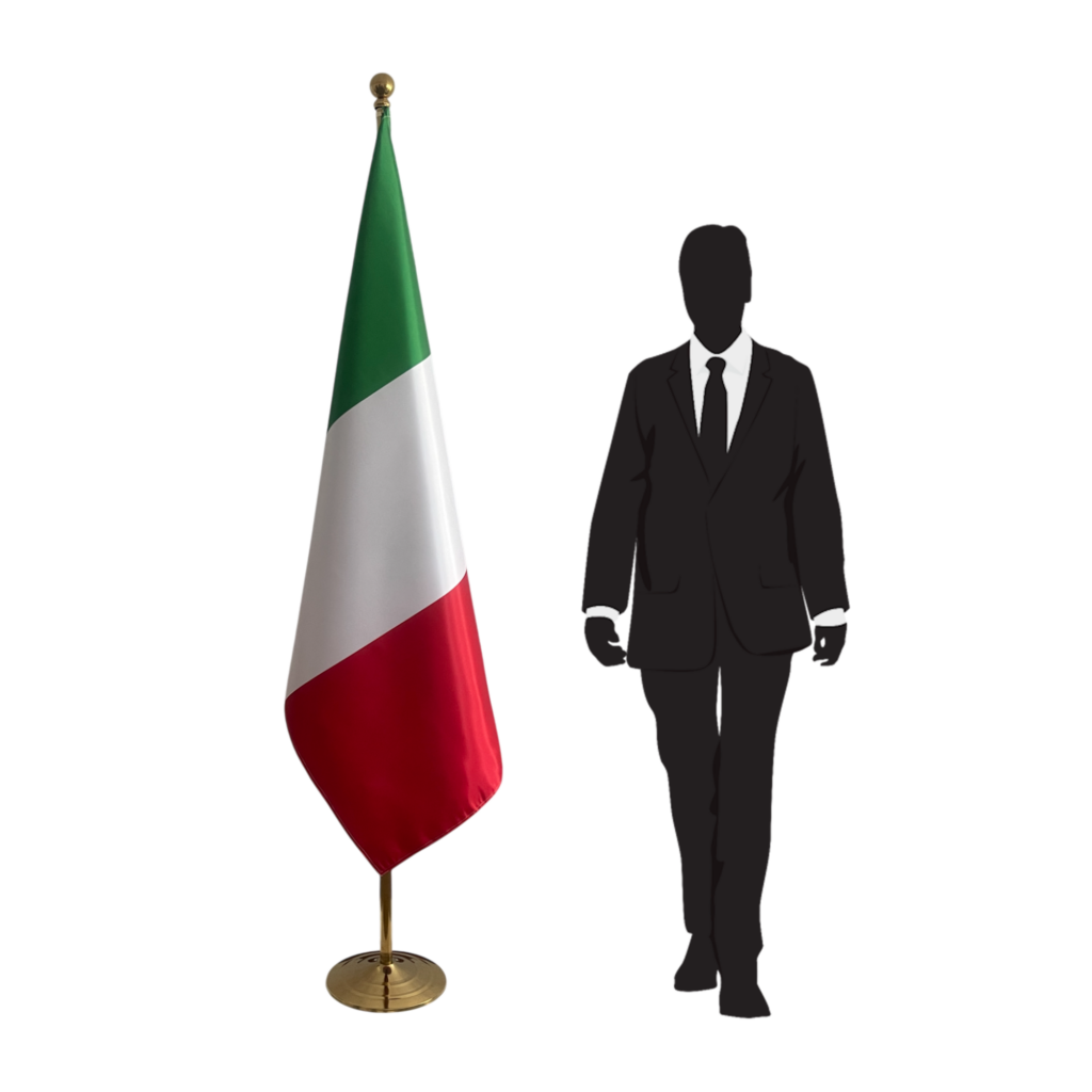 drapeau italie sur pied