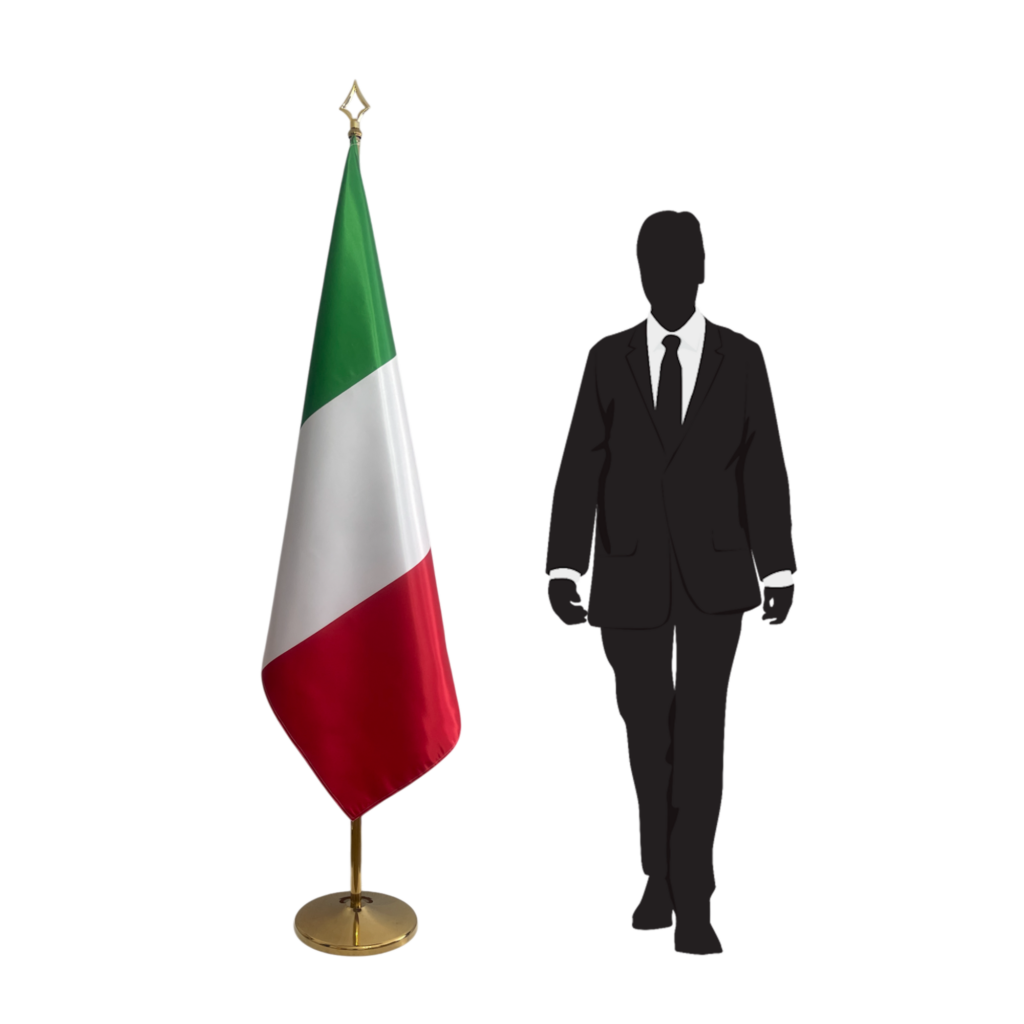 drapeau italie sur pied