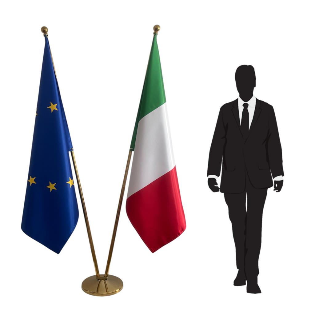 drapeau italie sur pied