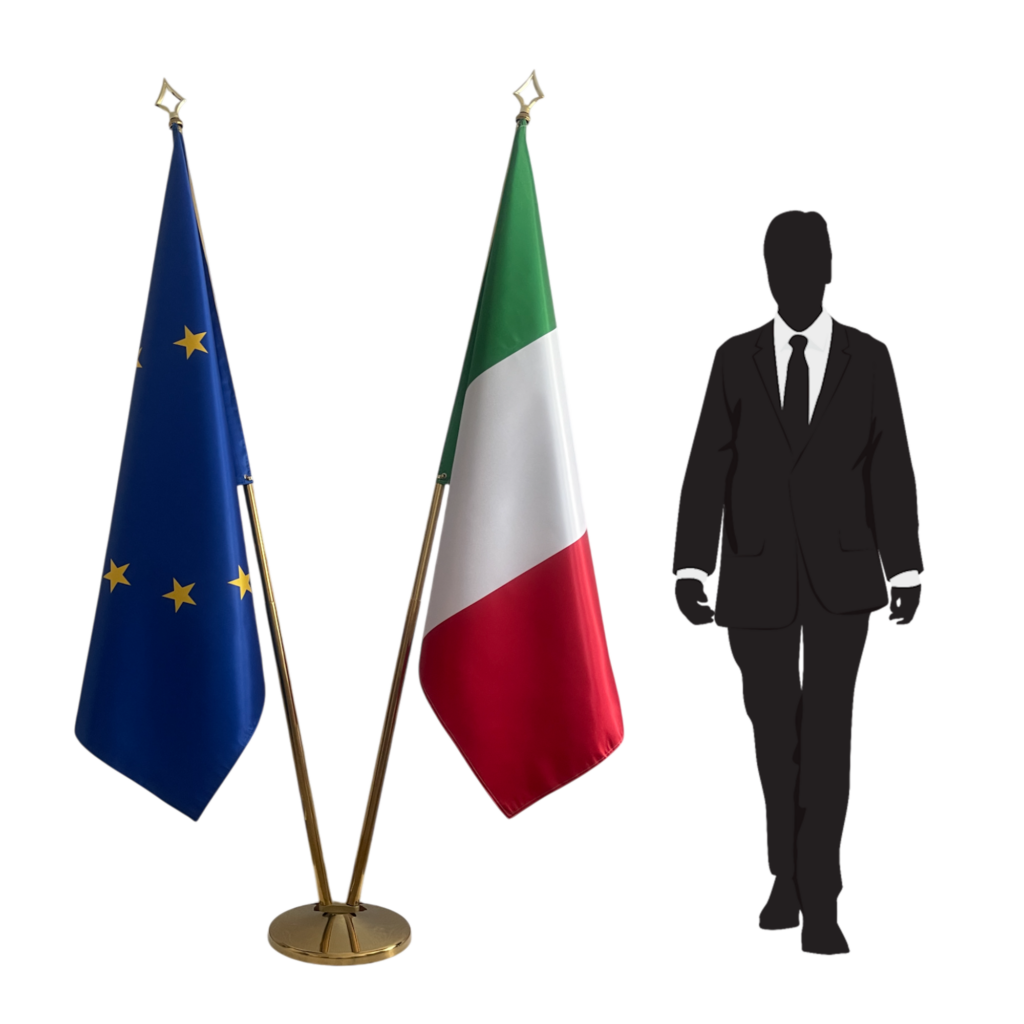 drapeau italie sur pied