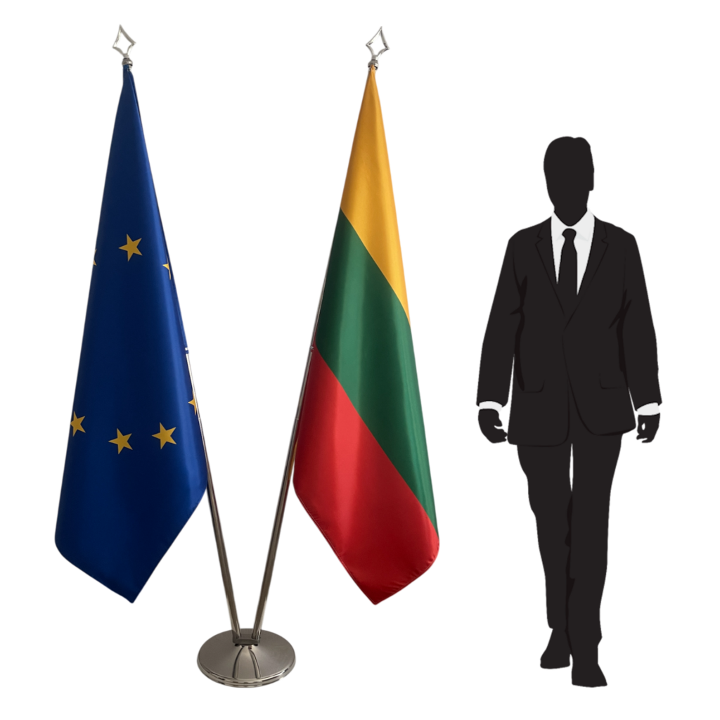 Drapeau Lituanie sur hampe