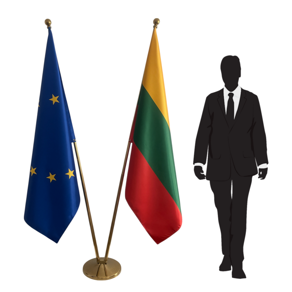 Drapeau Lituanie sur hampe
