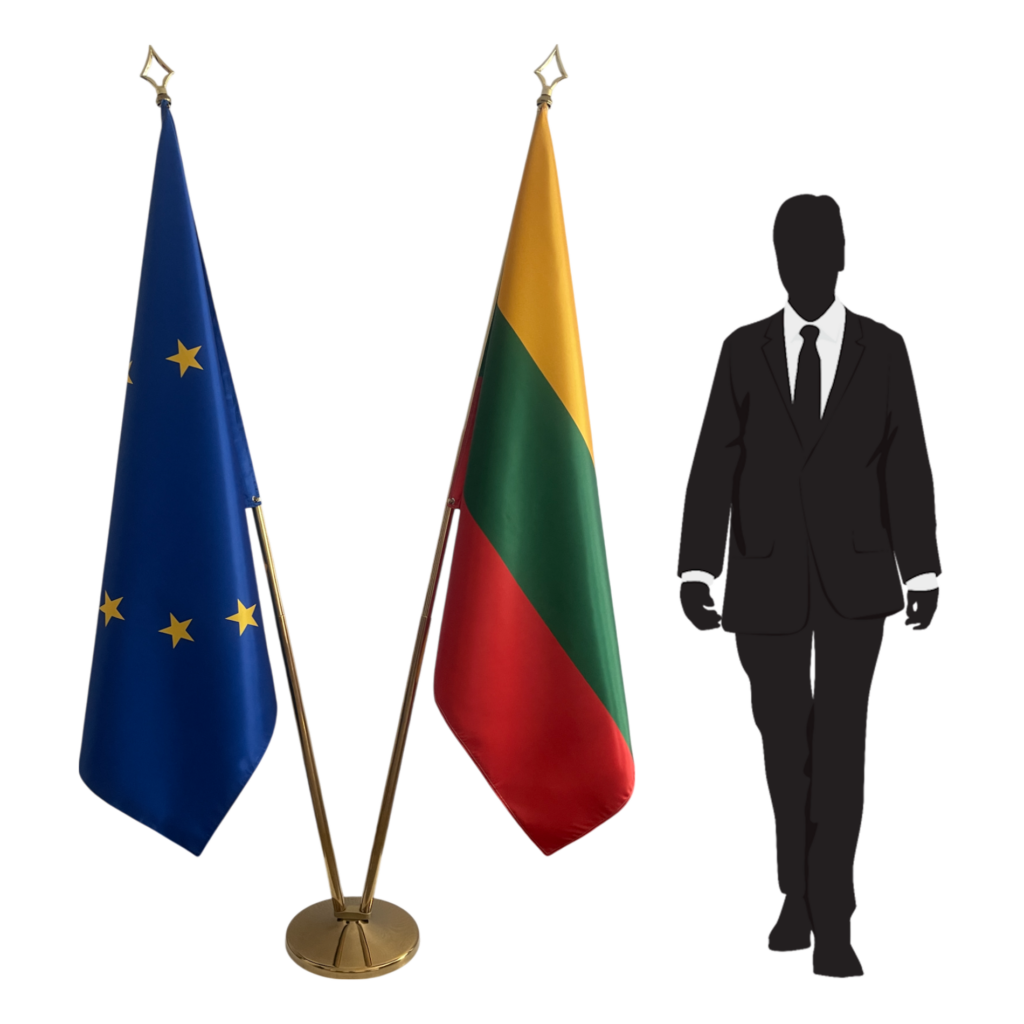 Drapeau Lituanie sur hampe