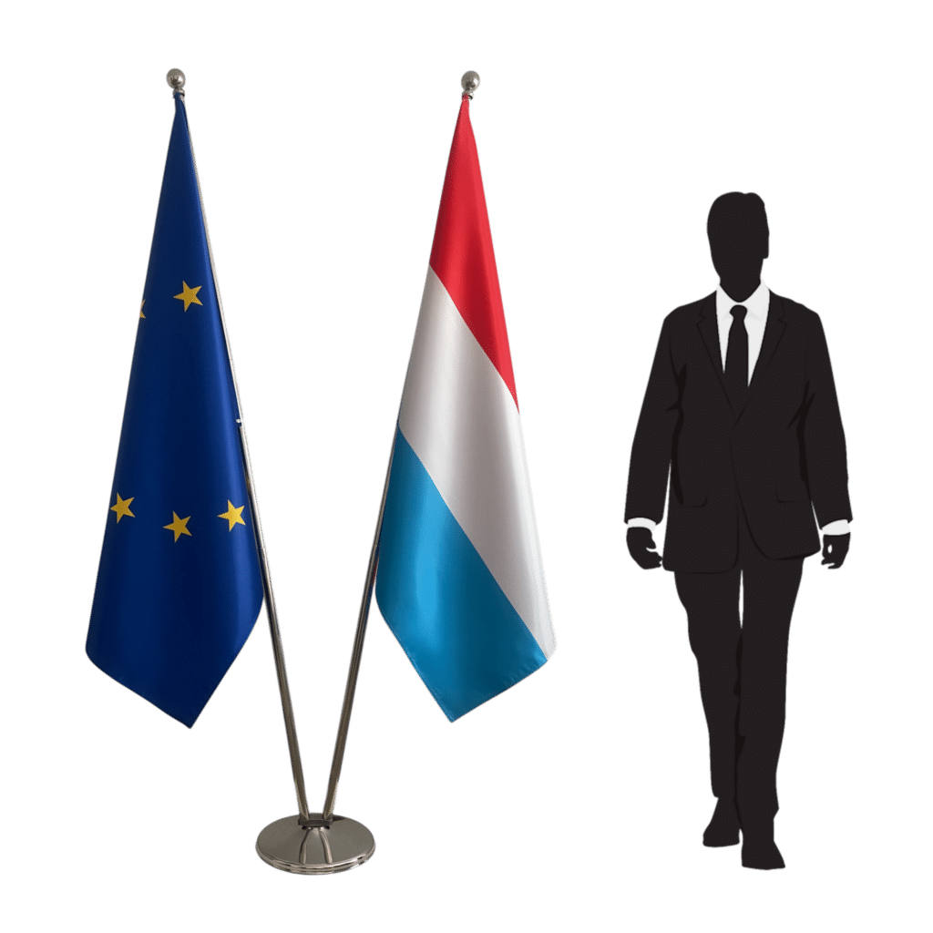 Drapeau Luxembourg avec mat