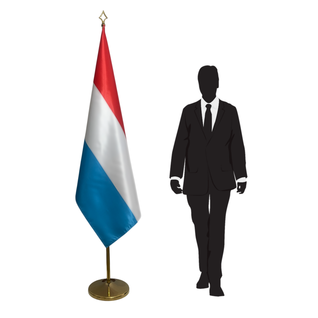 Drapeau Luxembourg avec mat