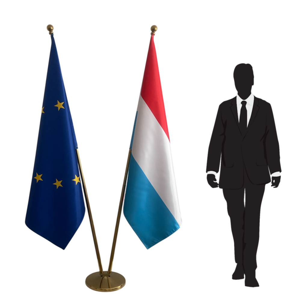 Drapeau Luxembourg avec mat