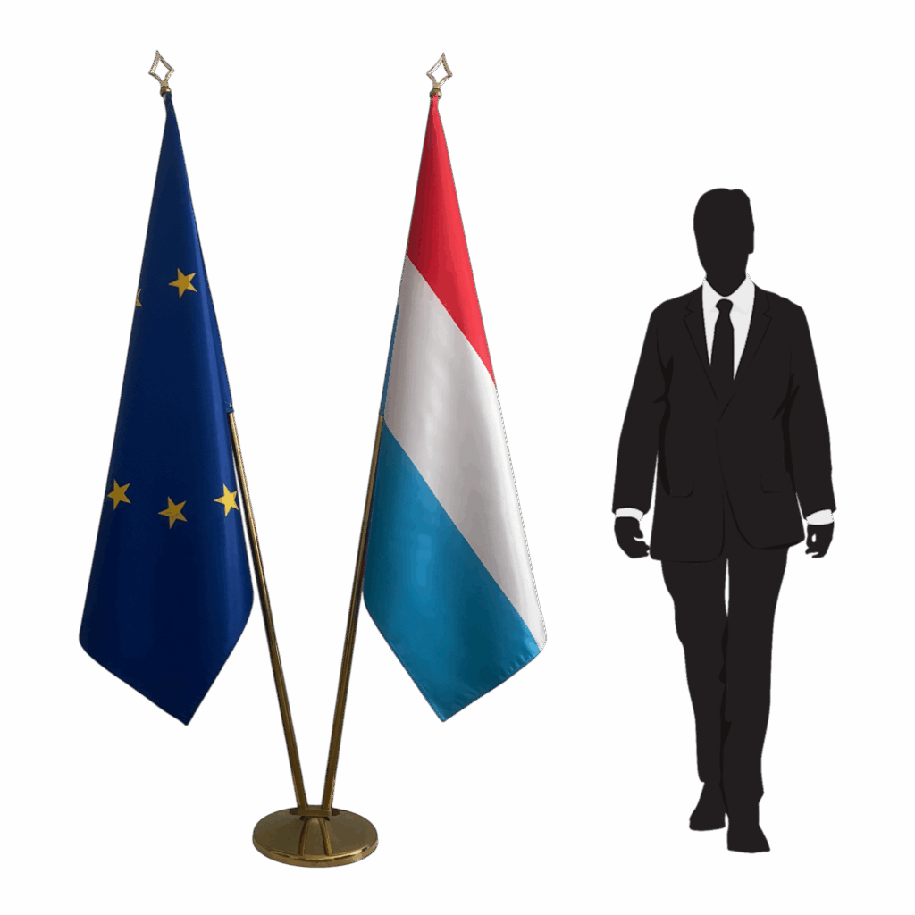 Drapeau Luxembourg avec mat