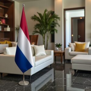 drapeau Pays-Bas sur pied