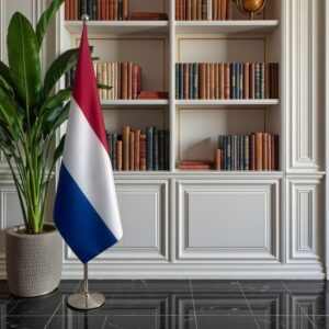 drapeau Pays-Bas sur pied