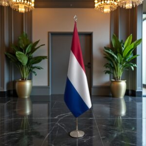 drapeau Pays-Bas sur socle