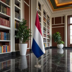 drapeau Pays-Bas sur socle