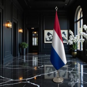 drapeau Pays-Bas sur hampe