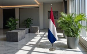 drapeau Pays-Bas sur hampe