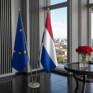 drapeau Pays-Bas sur hampe