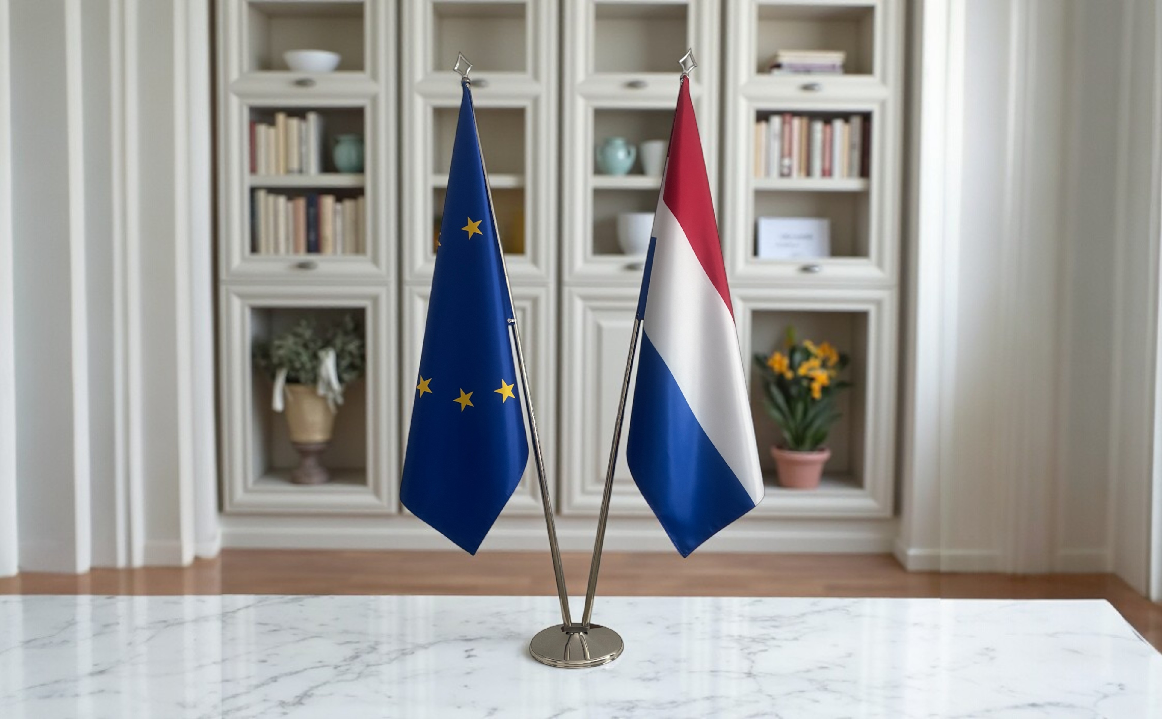 drapeau Pays-Bas et UE