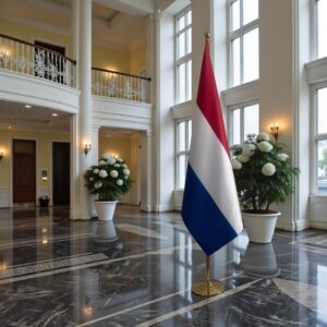 drapeau Pays-Bas sur hampe