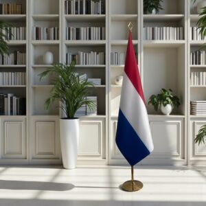 drapeau Pays-Bas avec socle
