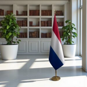 drapeau Pays-Bas avec socle