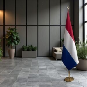 drapeau Pays-Bas sur hampe