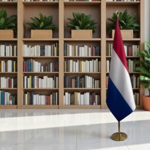 drapeau Pays-Bas avec socle