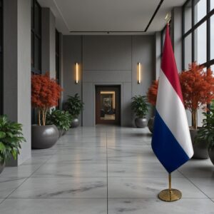 drapeau Pays-Bas sur hampe