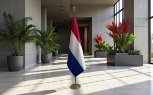drapeau Pays-Bas sur hampe