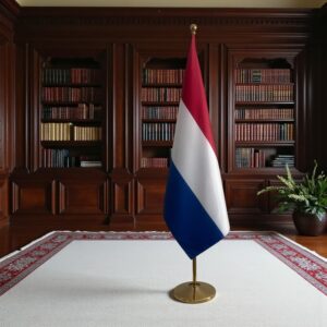 drapeau Pays-Bas avec socle