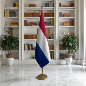 drapeau Pays-Bas avec socle