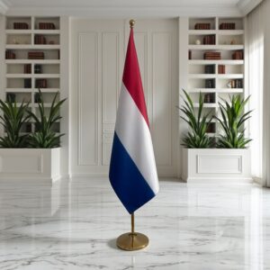 drapeau Pays-Bas avec socle