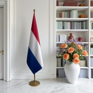 drapeau Pays-Bas avec socle