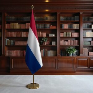 drapeau Pays-Bas avec pied