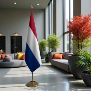 drapeau Pays-Bas avec pied